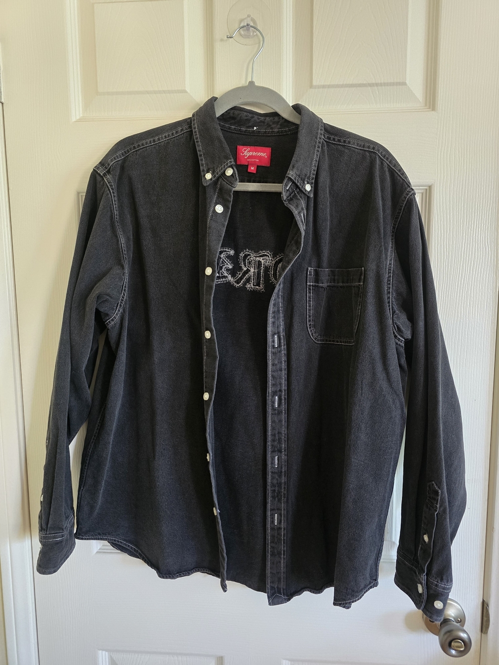 Supreme Washed Black Button-Up Denim Shirt